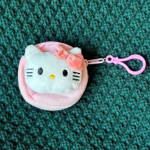 ⭐️ Hello Kitty Plush Coin Purse Headphone Holder Mini Pouch Bag Charm ⭐️